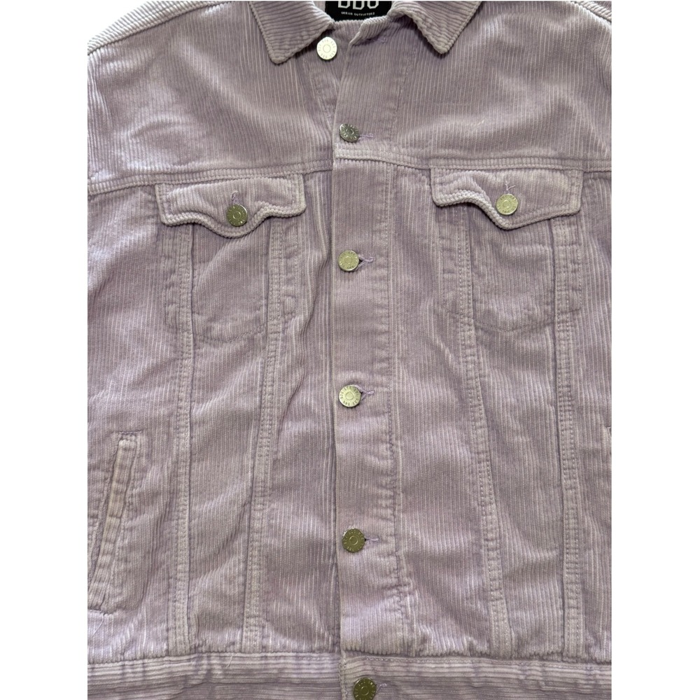 BDG Urban Outfitters Purple Corduroy Trucker Jacket Women Medium Lavender - Picture 4 of 8